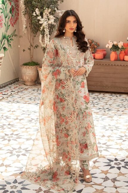 EMBROIDERED SWISS LAWN WITh COTTON NET PRINTED & EMBROIDERED DUPATTA